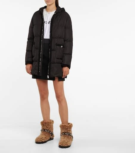 Miu Miu Embellished shearling ankle boots 2