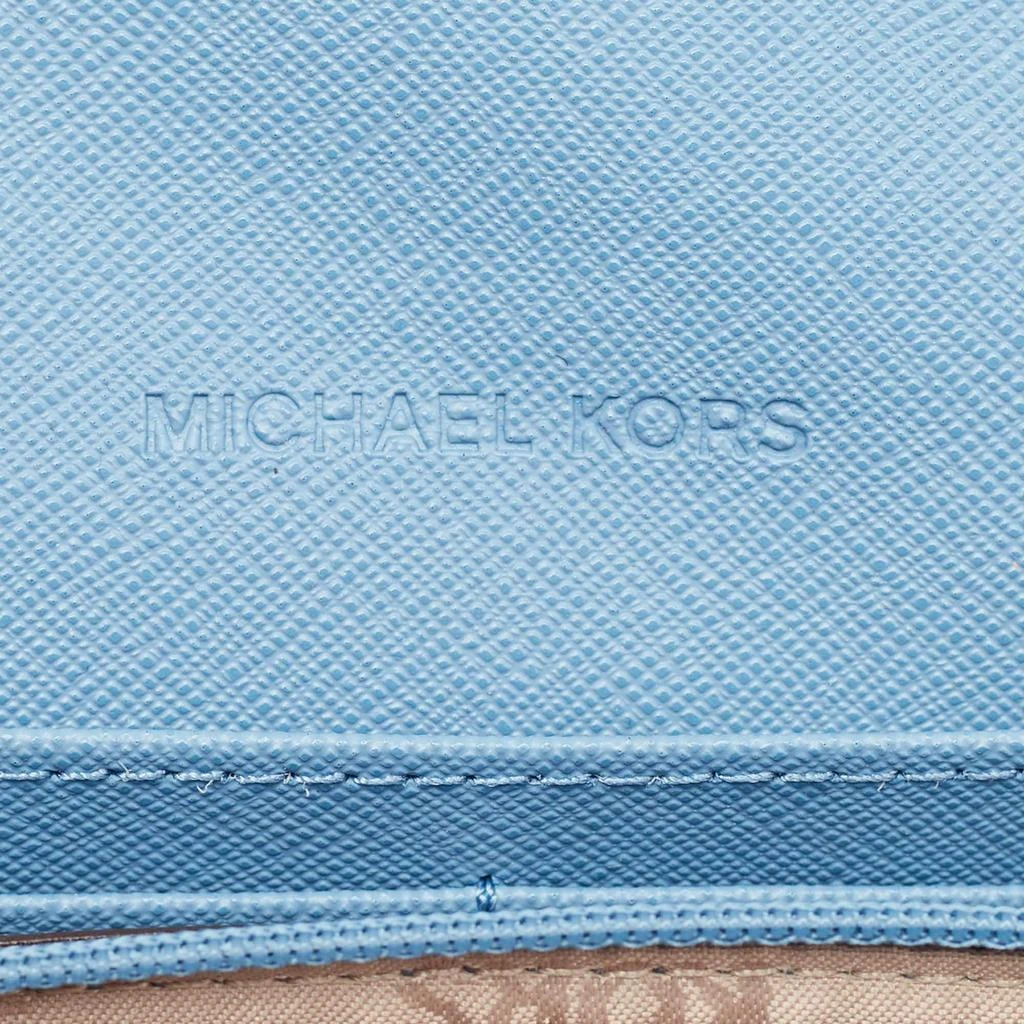 Michael Kors Michael Kors Light Blue Leather Jet Set Travel Wallet On Chain 9