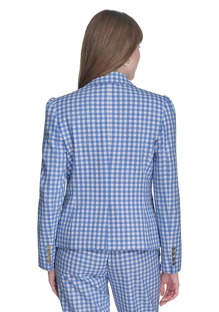 Tommy Hilfiger Women
s One Button Gingham Blazer 2
