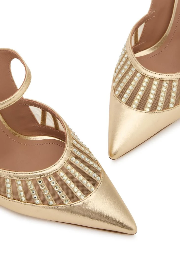 Malone Souliers Bardot 90 metallic leather mules 3