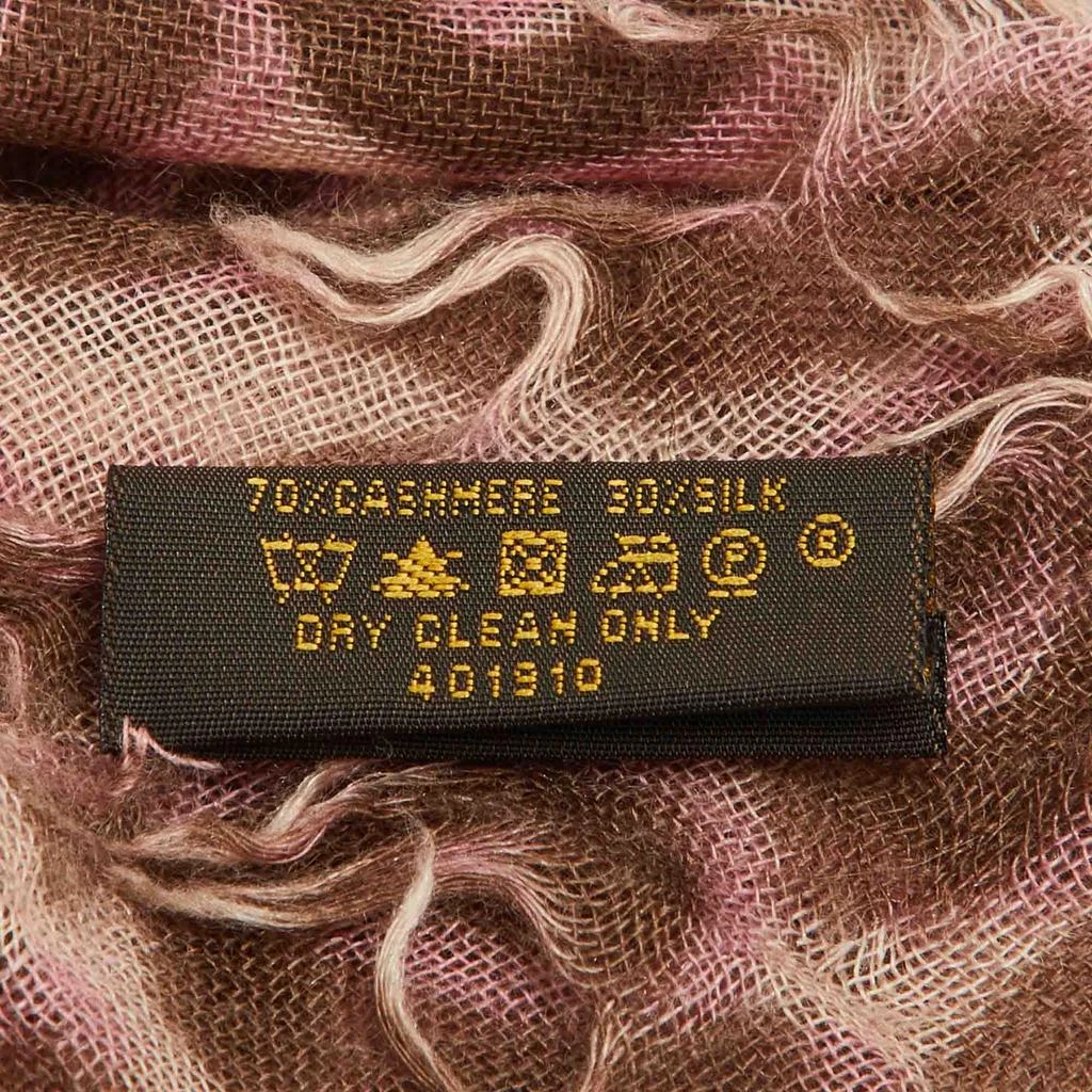 Louis Vuitton Louis Vuitton X Stephen Sprouse Pink/Brown Leopard Graffiti Print Cashmere & Silk Scarf 6