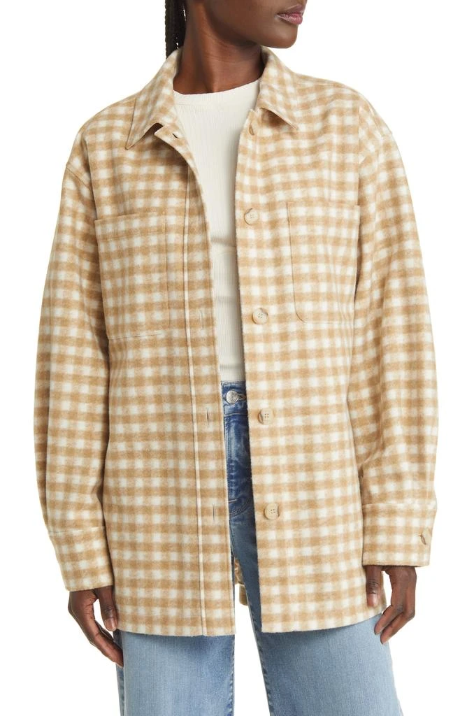 FRAME Gingham Oversize Shirt Jacket 1