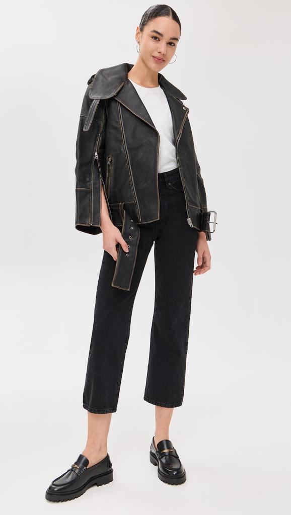 レザージャケット　BY MALENE BIRGER Beatrisse leather jacket - Buy Coats & Jackets online | By