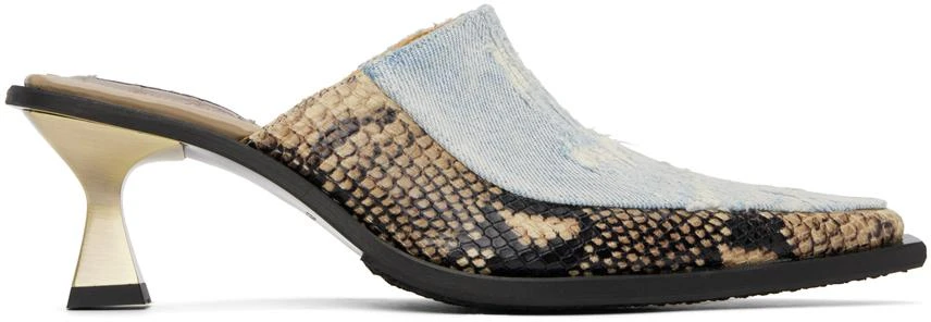 Eytys Blue & Brown Nico Heels 1