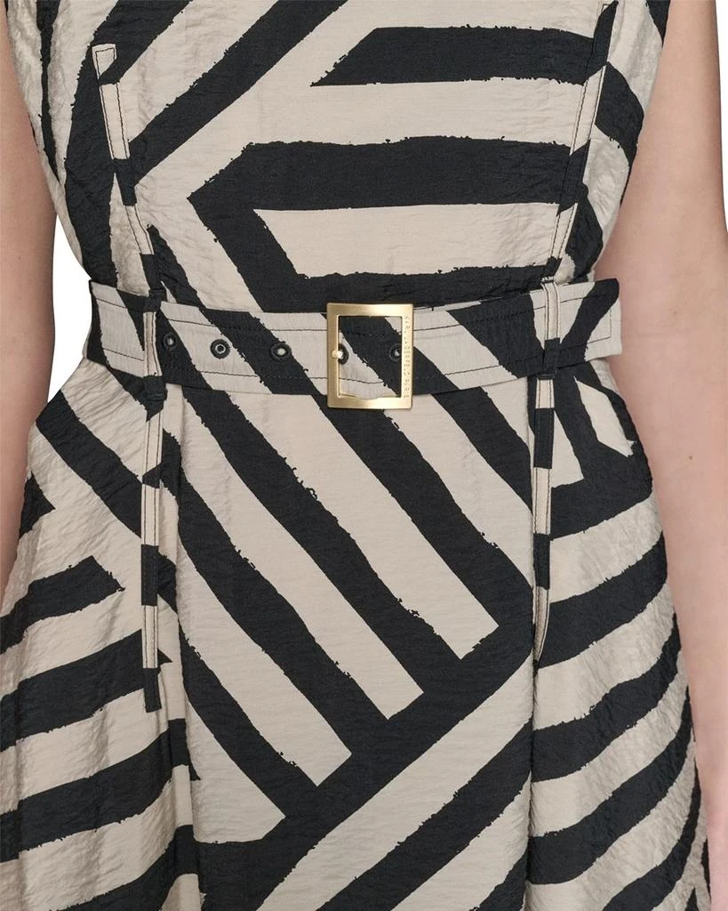 Karl Lagerfeld Paris Printed Rumpled Midi Dress 3