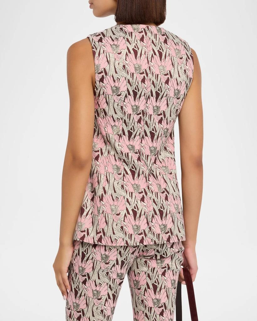 VERONICA BEARD Jessup Metallic Floral Vest 3