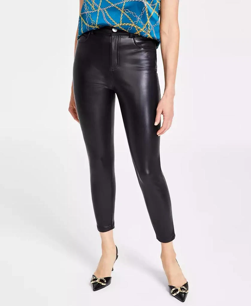 INC International Women's Faux-Leather Skinny Pants, Created for Macy's 1
