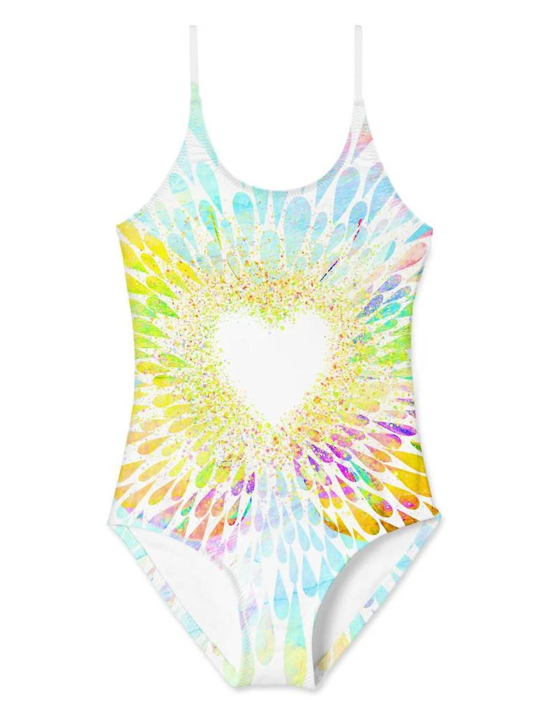 Stella Cove Girl's Sparkling Splash Swimsuit In Multi 1
