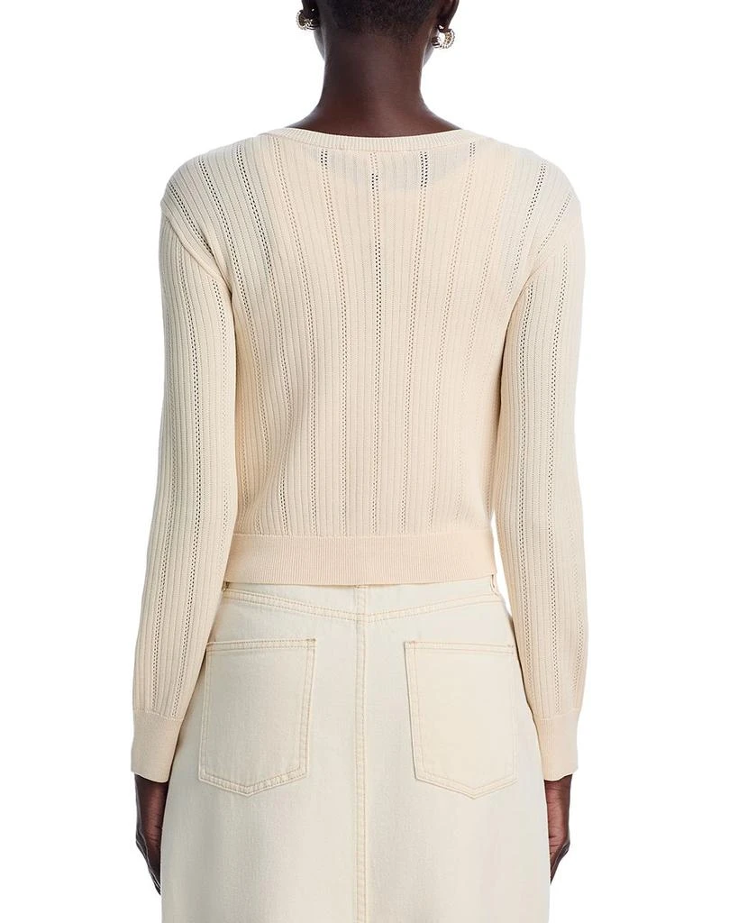 Wayf Pointelle Cardigan Sweater 3