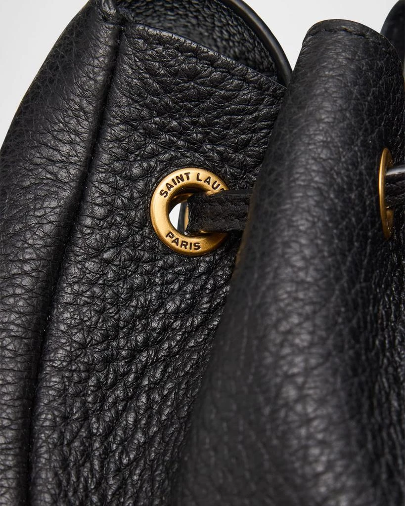 Yves Saint Laurent Paris VII Mini YSL Hobo Bag in Grained Leather 7