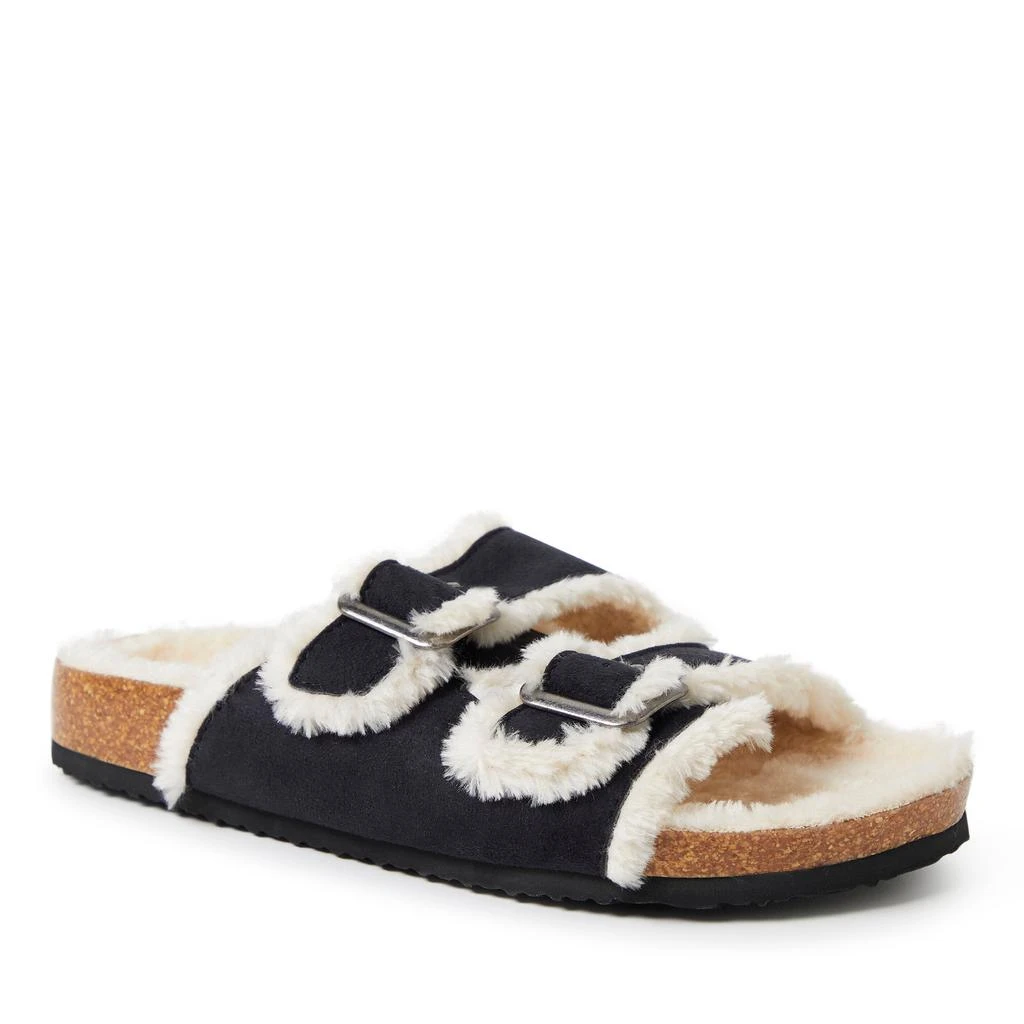 Dear Foams EZ Feet Women's Faux Suede Double Buckle Slide Sandal 7