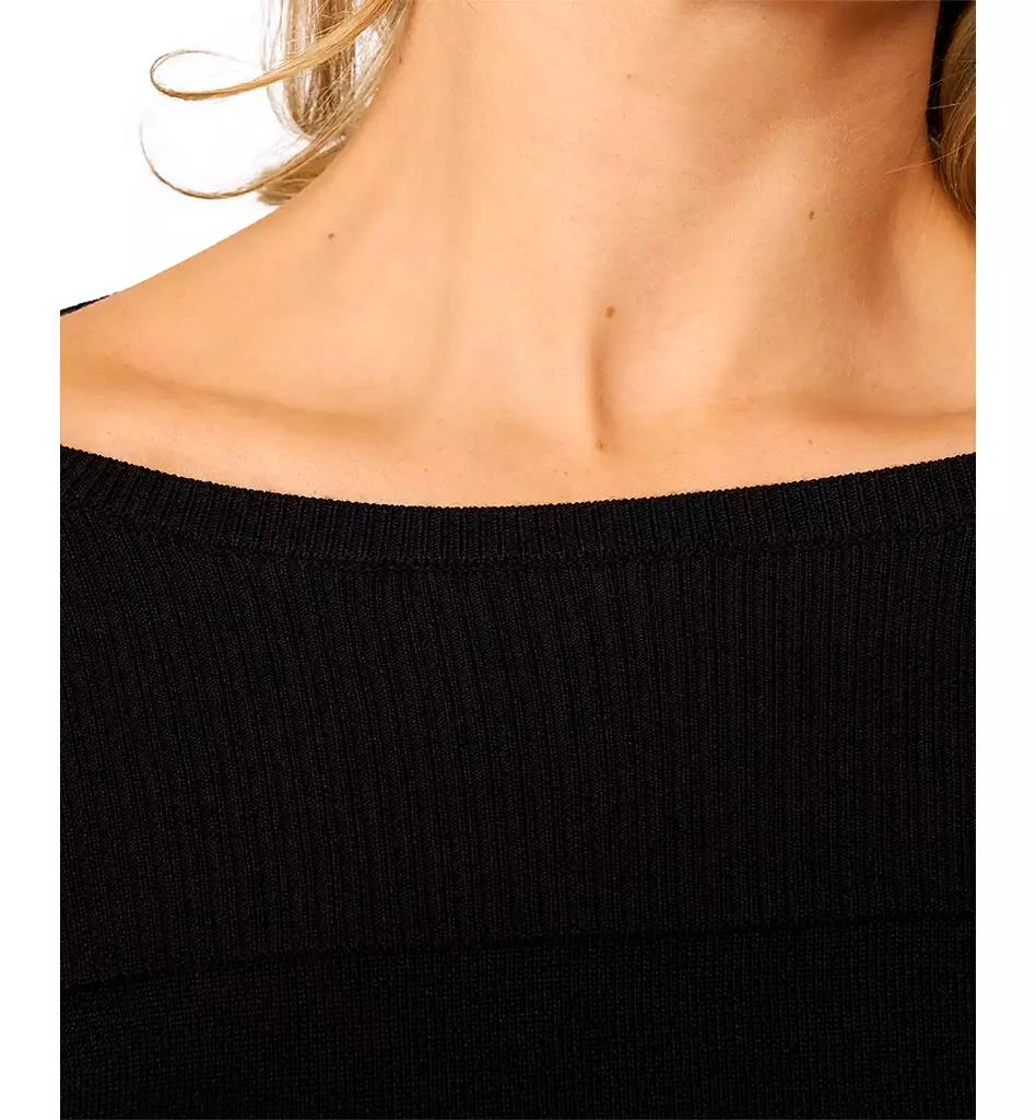 Melissa Paige Women's Ribbed-Yoke Elbow-Sleeve Sweater 4