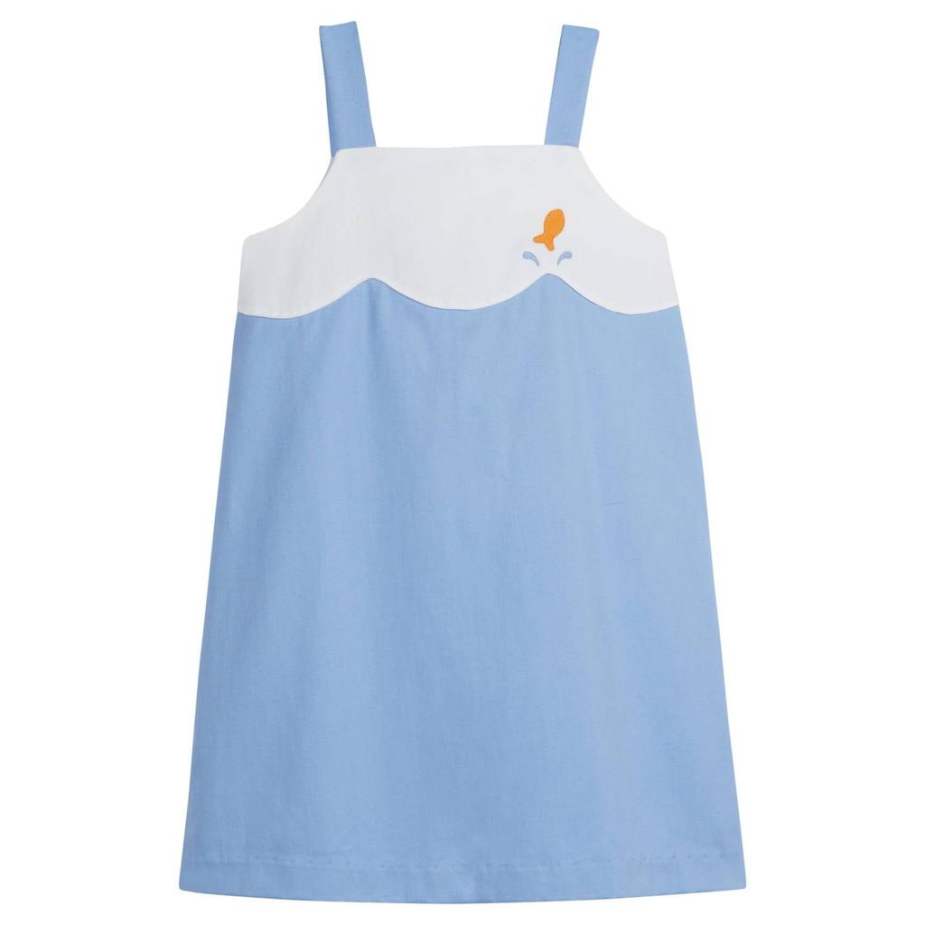 LITTLE ENGLISH Girls Dory Dress In Goldfish