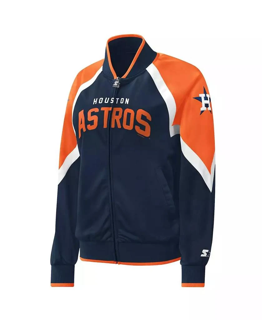 Starter Women's Navy Houston Astros Touchdown Raglan Full-Zip Track Jacket 3