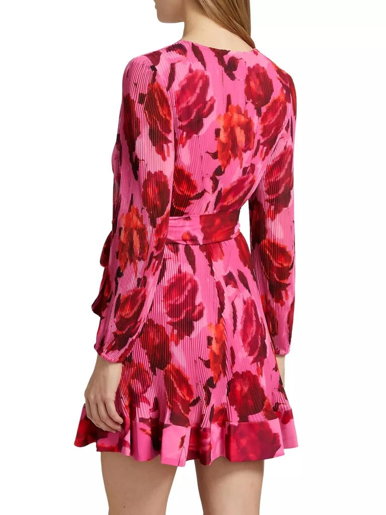 Milly Liv Blurred Blossom Pleated Minidress 5