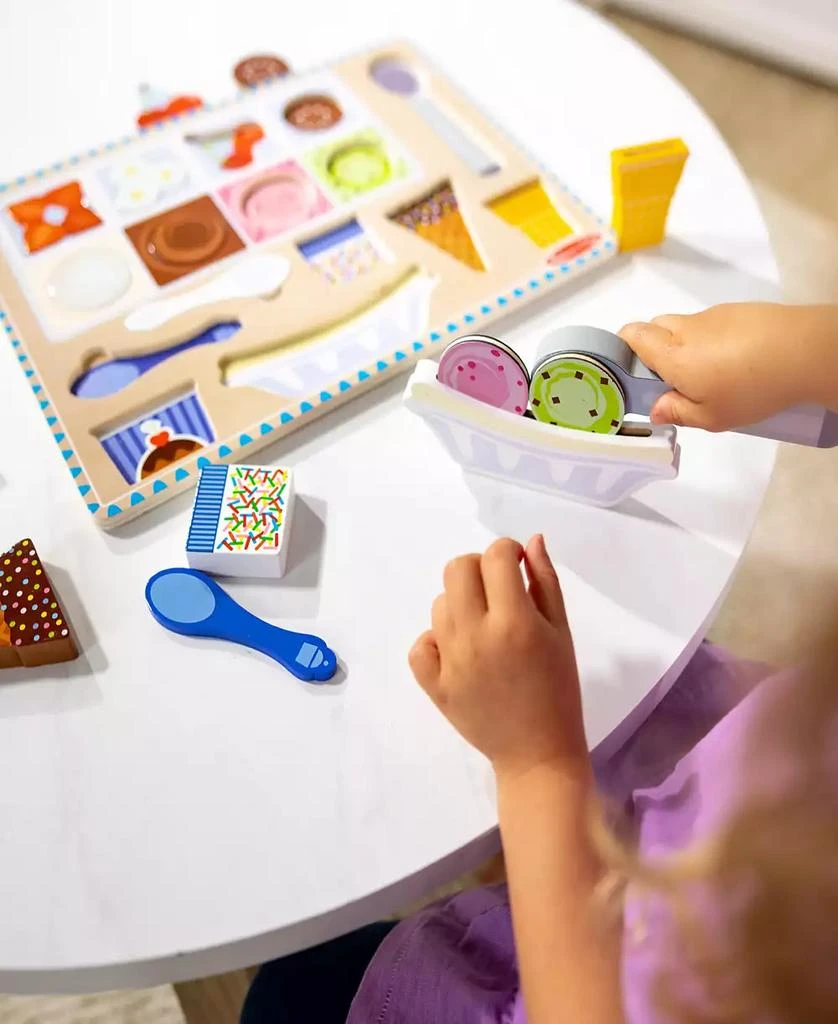 Melissa & Doug Melissa & Doug Wooden Magnetic Ice Cream Puzzle & Play Set 5