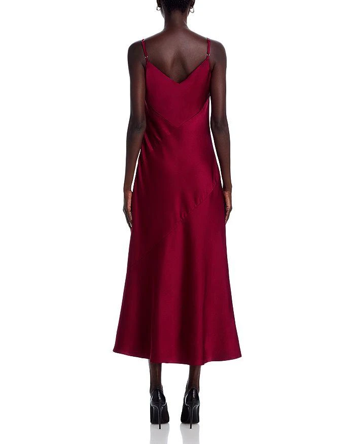 AQUA Satin Bias Cut Slip Midi Dress - Exclusive 4