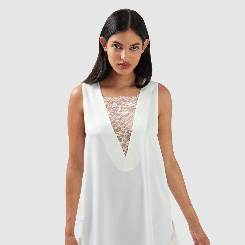 Belle & Bloom After Party Lace Mini Dress Off-White