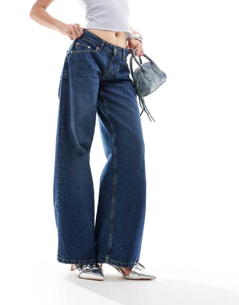 Motel Motel low rise roomy jean in mid indigo blue 2