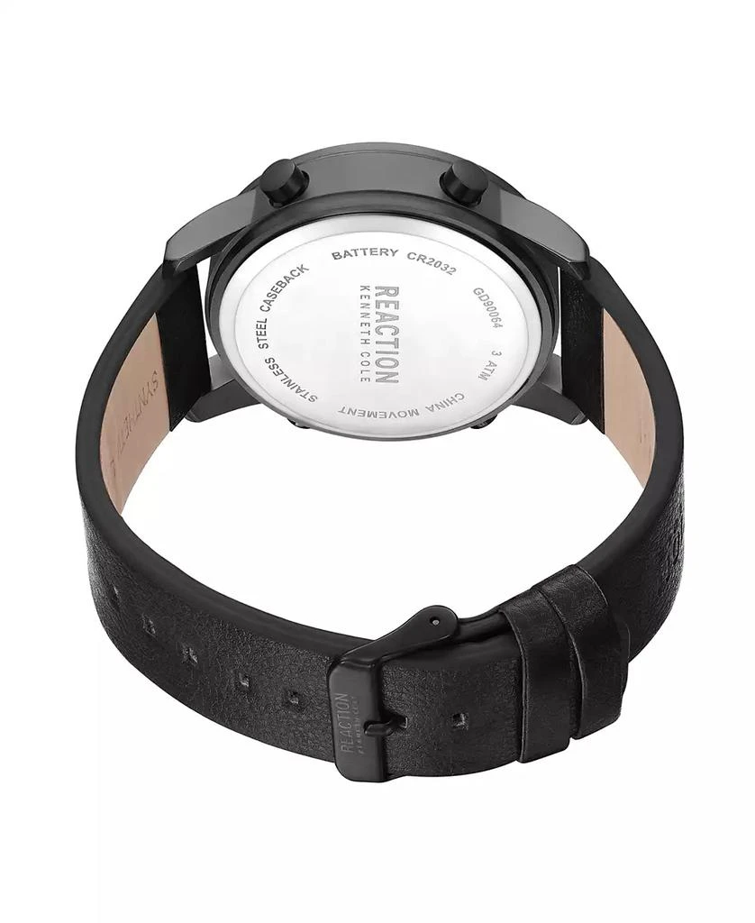 Kenneth Cole Men's Digital Black Synthetic Leather Strap Watch, 46mm 3