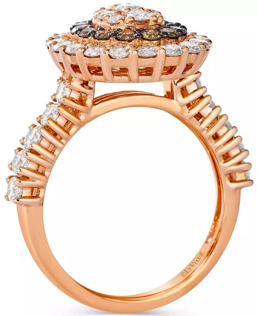 Le Vian Chocolate Diamond & Nude Diamond Halo Cluster Ring (2 ct. t.w.) in 14k Rose Gold 3