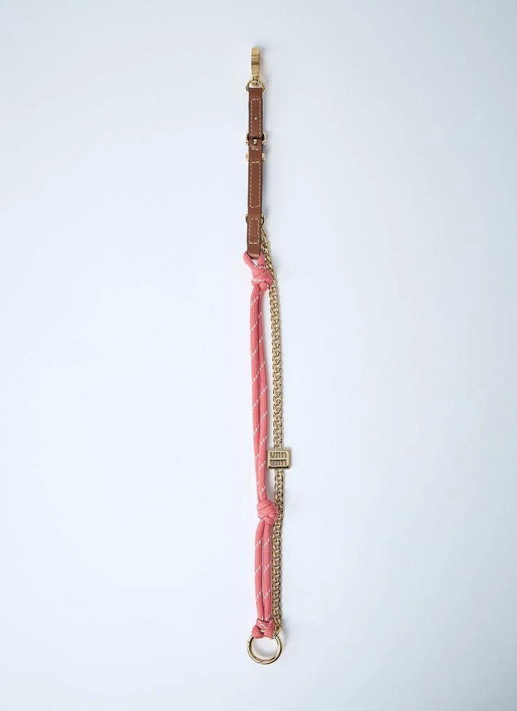 Miu Miu Tamaris Leather Cord And Metal Trick Keyring 4