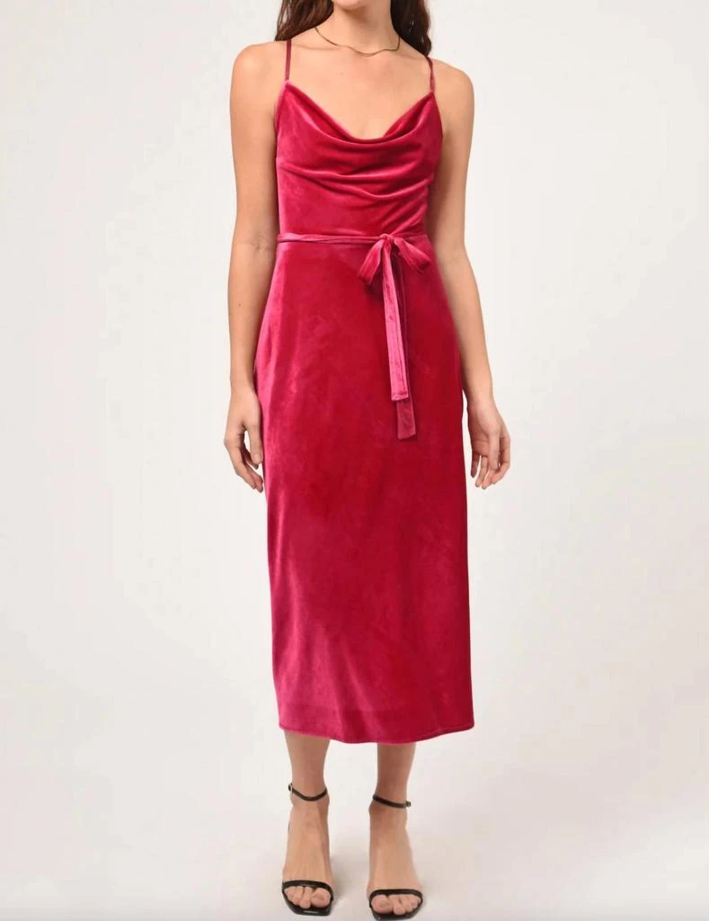 adelyn rae Zana Slip Dress In Red 3