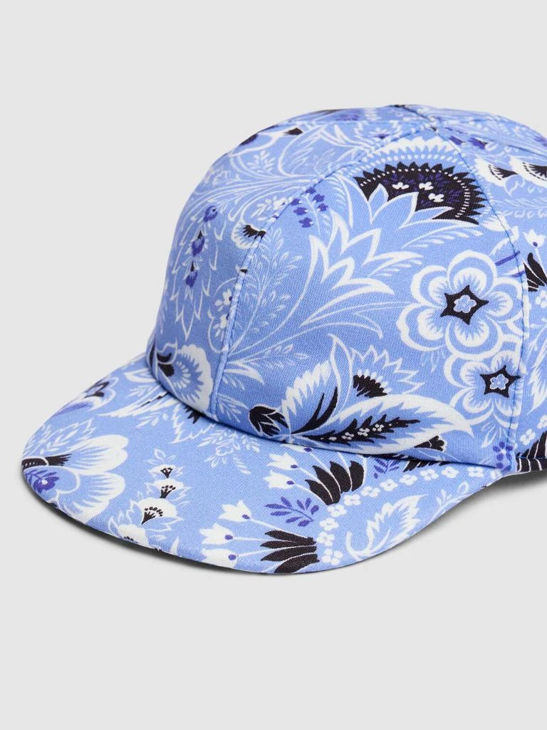 ETRO Printed Cotton Poplin Baseball Hat 1