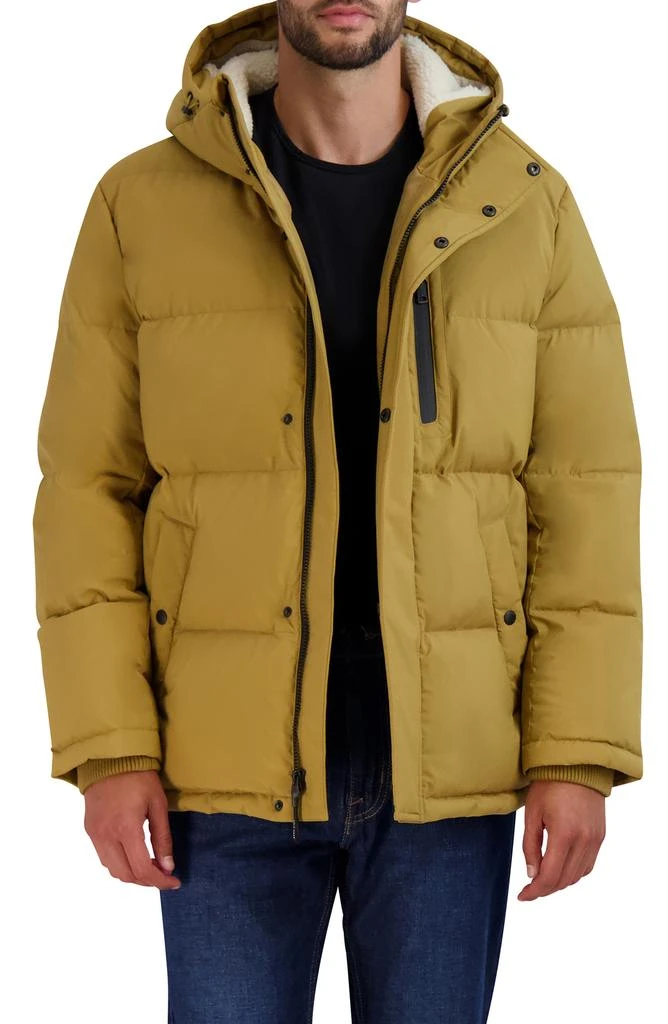 Cole Haan Faux Shearling Lined Hooded Puffer Jacket 1