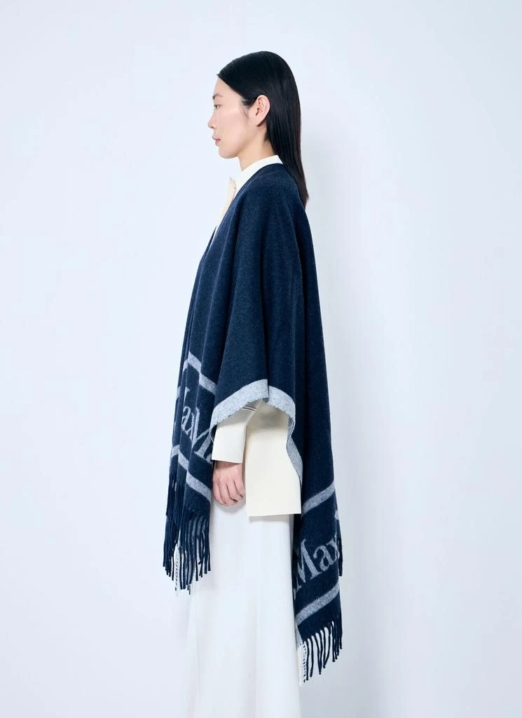 Max Mara Jacquard Wool Poncho 3