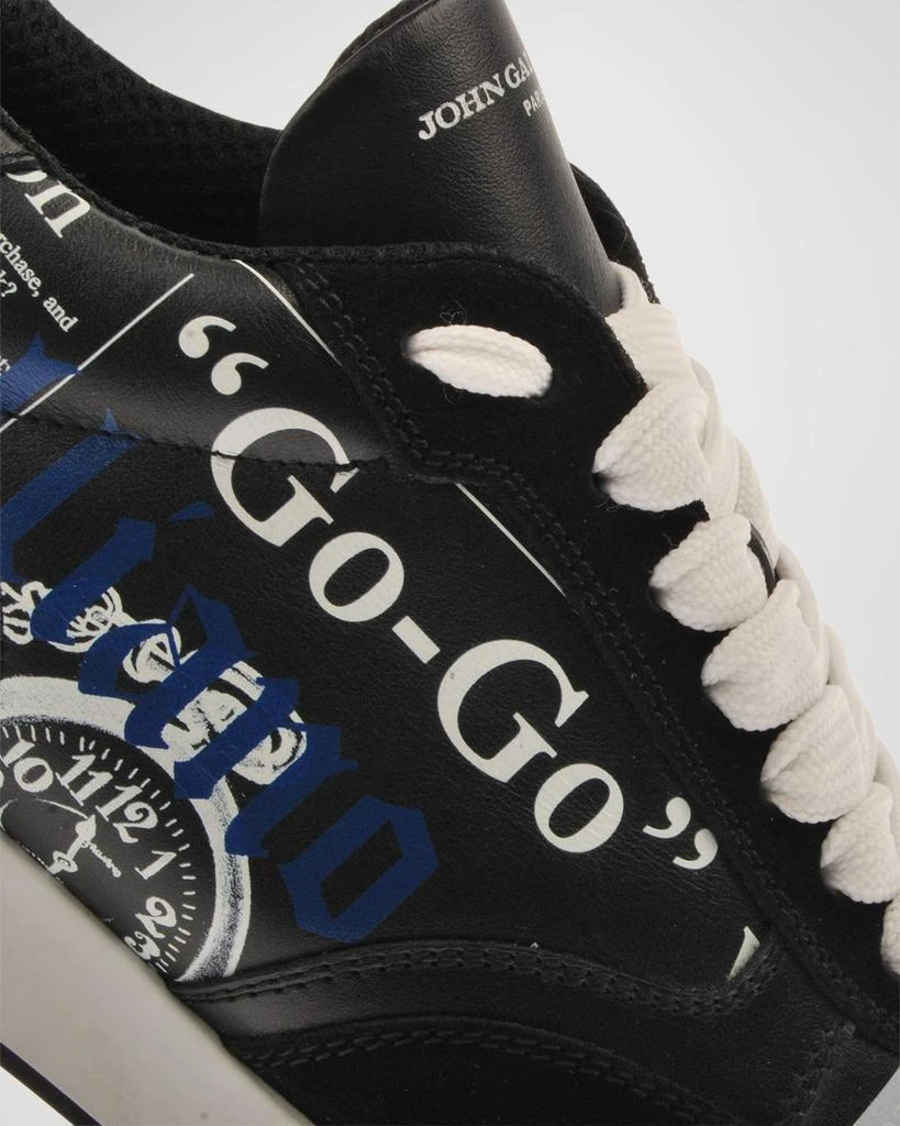 John Galliano Paris Men's Gazette Logo Runner Sneakers 4