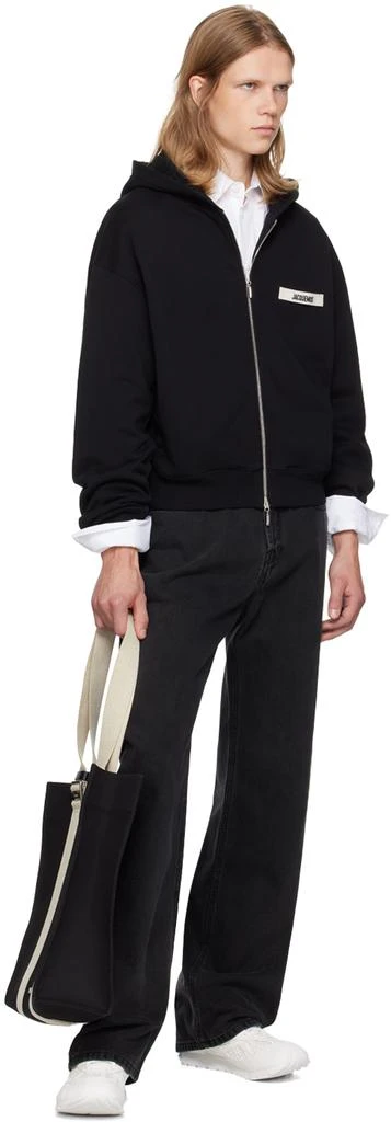 Jacquemus Black La Casa 'Le hoodie Gros Grain zippé' Hoodie 4