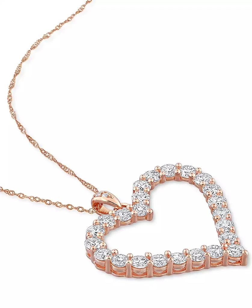 Macy
s Lab-Grown Moissanite Heart 18" Pendant Necklace (2-2/5 ct. t.w.) in 18k Rose Gold-Plated Sterling Silver 4