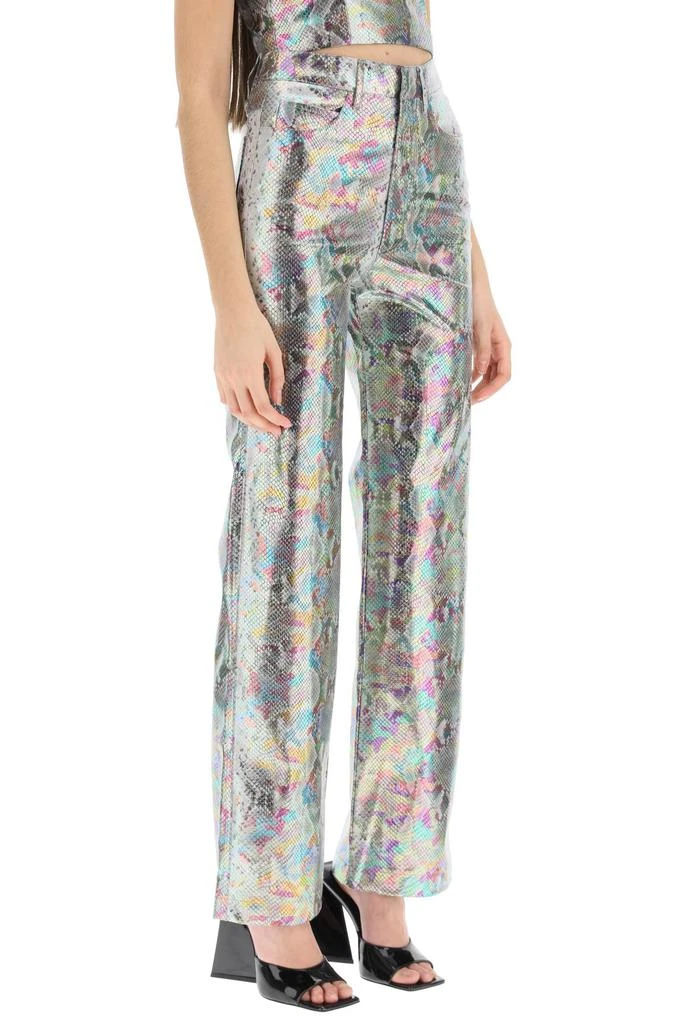 ROTATE Birger Christensen 'rotie' snake-embossed pants 2