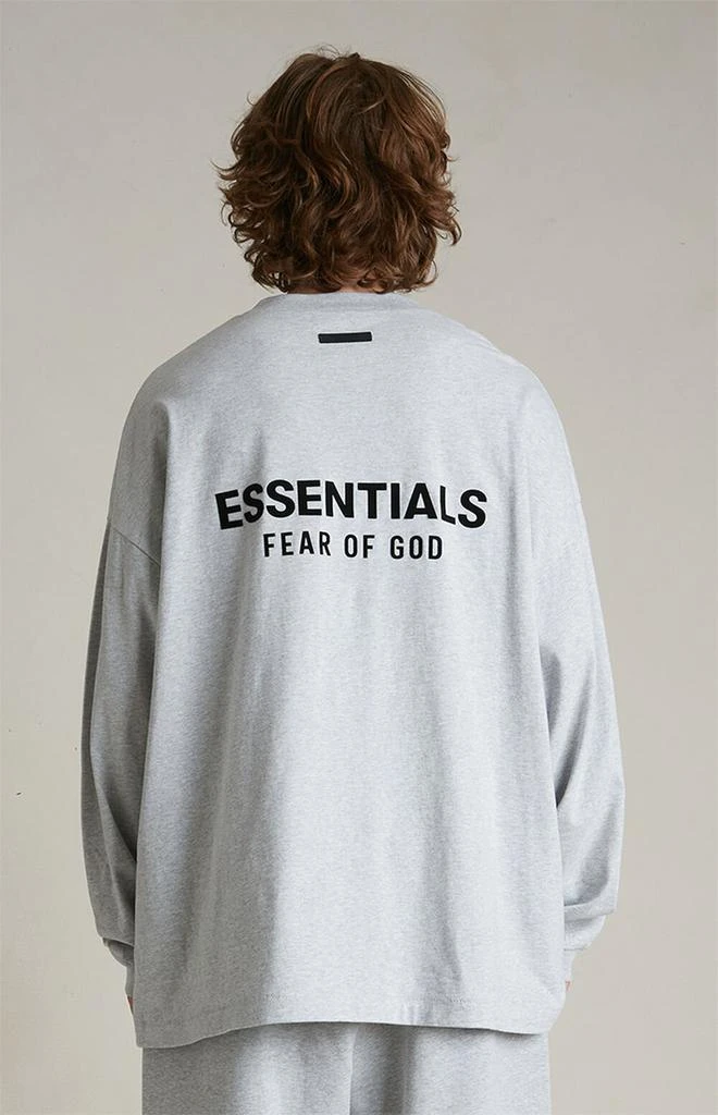 Essentials Light Heather Grey Long Sleeve T-Shirt 4