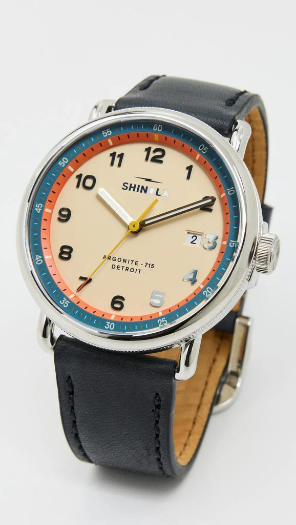 Shinola Canfield Model C56 3hd 43mm, Navy Leather Watch 4