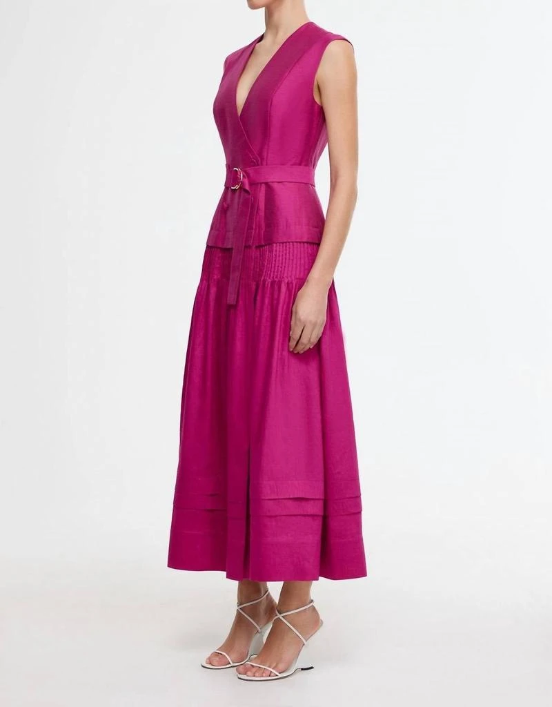 Acler Delaware Midi Dress In Plum 2
