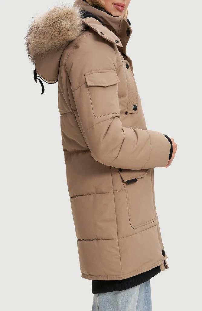 NOIZE Astrid Heavyweight Faux Fur Trim Jacket 3