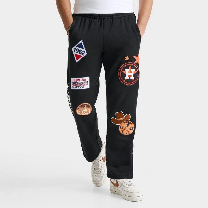 New Era Men's New Era Houston Astros MLB Patch Sweatpants 1