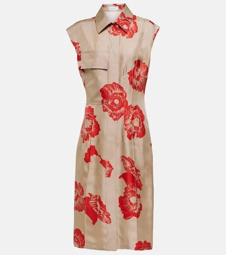 Salvatore Ferragamo Floral silk midi dress 1