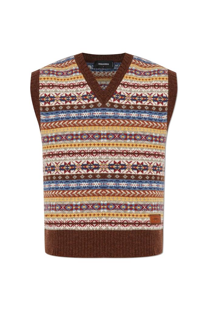 Jamieson’s / V Neck Knit Vest Jamiesons of Shetland Jamieson's of Shetland Fair Isle V