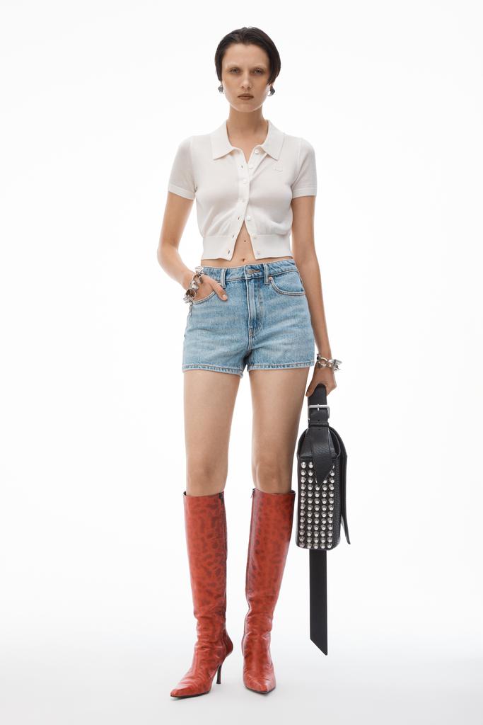 Alexander Wang SHORTY HIGH-RISE SHORT IN DENIM