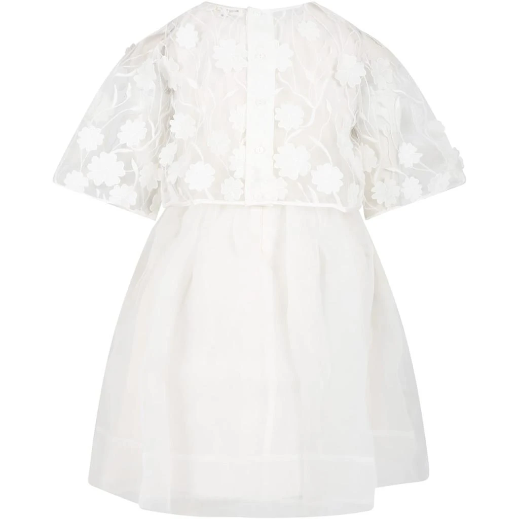 Charabia White Dress For Girl With Lace 2