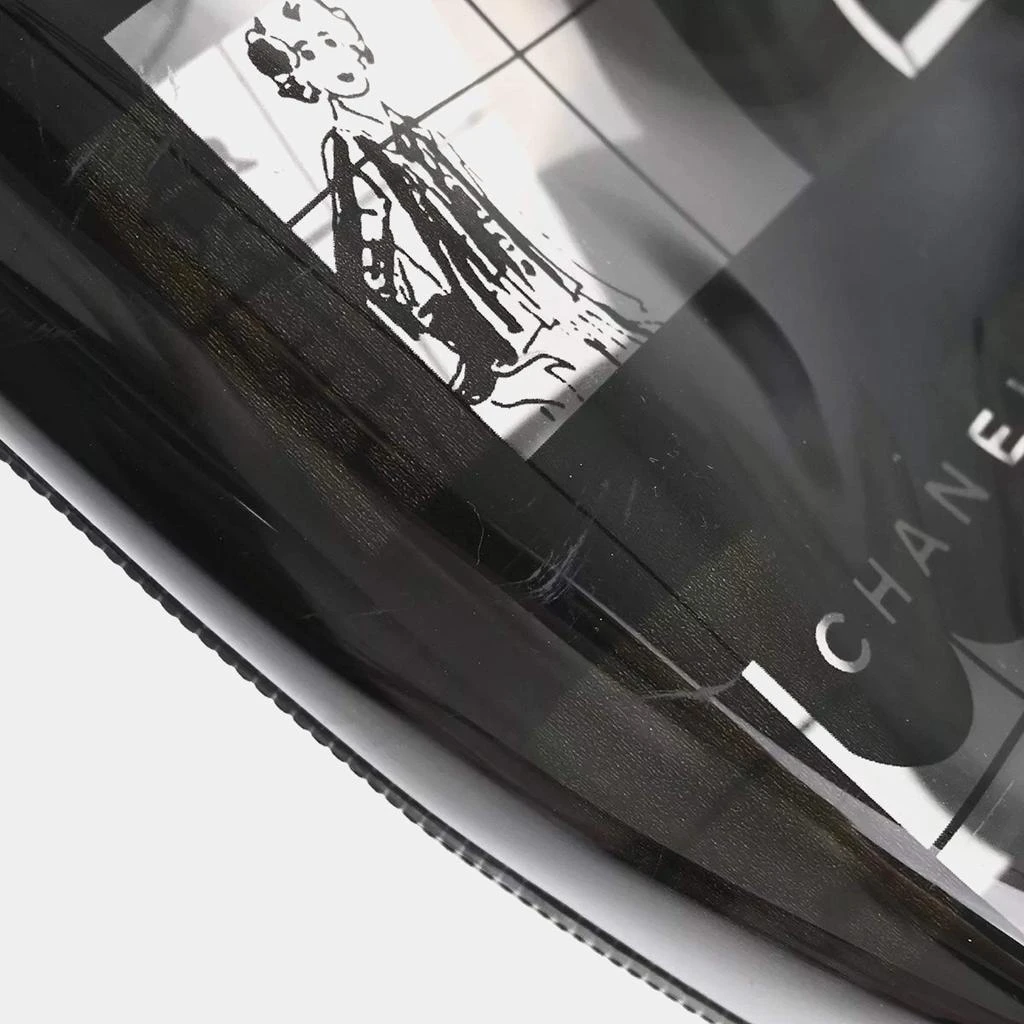 Chanel Chanel Black Vinyl Window Tote Handbag 4