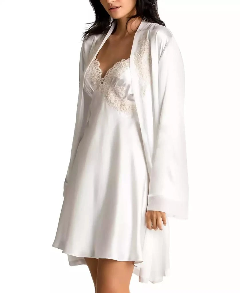 Linea Donatella Sonya Embellished Bridal Satin Chemise Nightgown 3