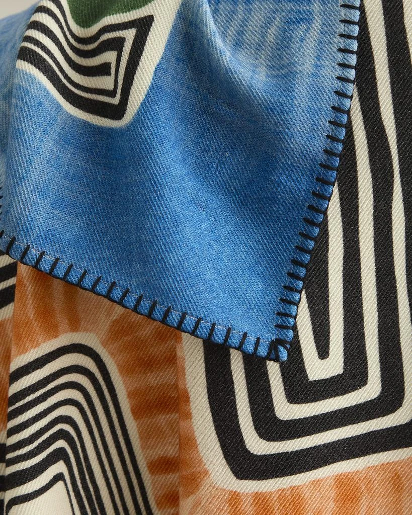 Christian Lacroix En Allant Aux Baux Merino Wool Throw, 51" x 71" 3