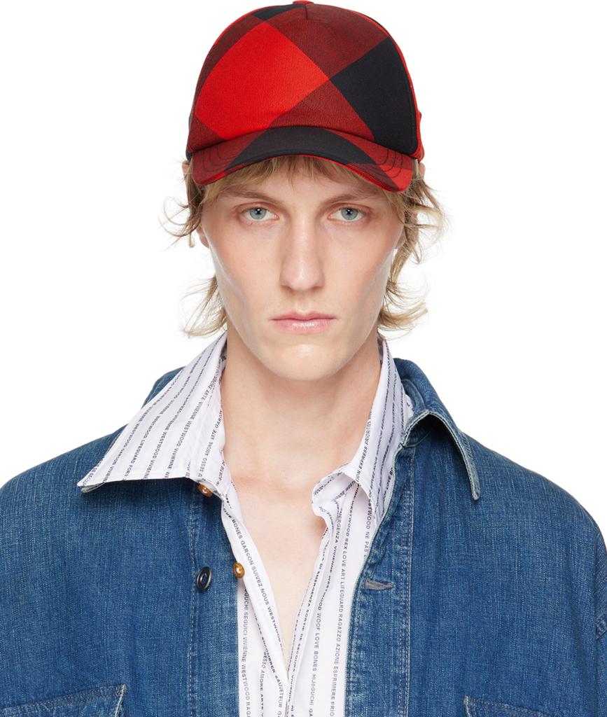 Vivienne Westwood Navy Embroidered Cap - Hats - BeyondStyle