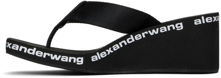 Alexander Wang Black AW Nylon Wedge Heeled Sandals 3