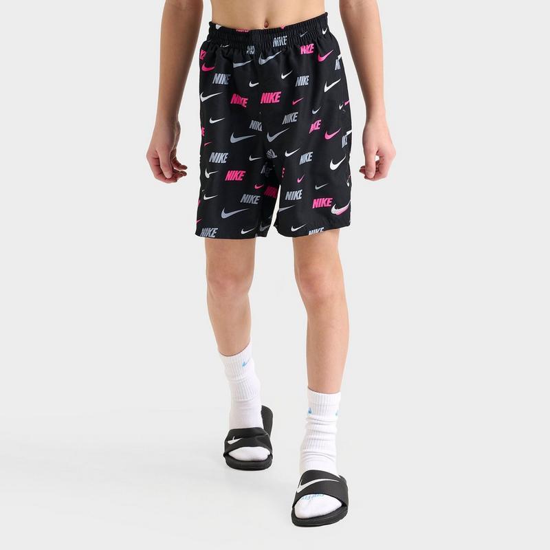 nike all over print swim shorts