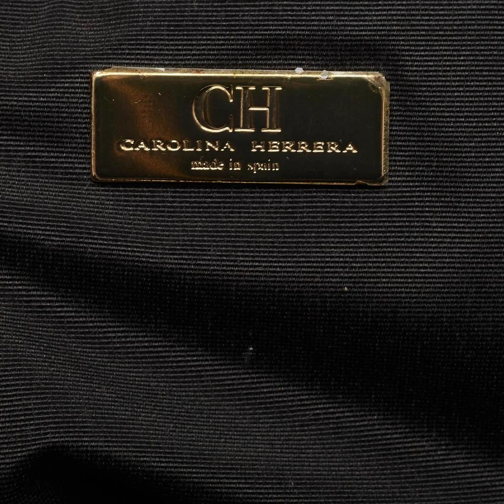 CH Carolina Herrera CH Carolina Herrera Black Quilted Embossed Leather Chain Tote 12